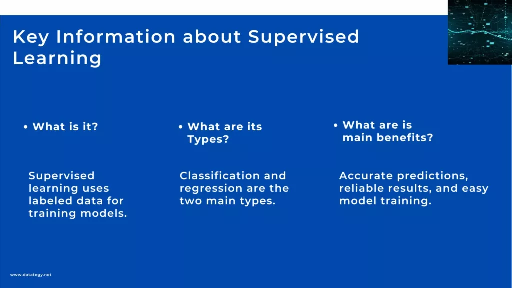 Key Information about Supervised Learning